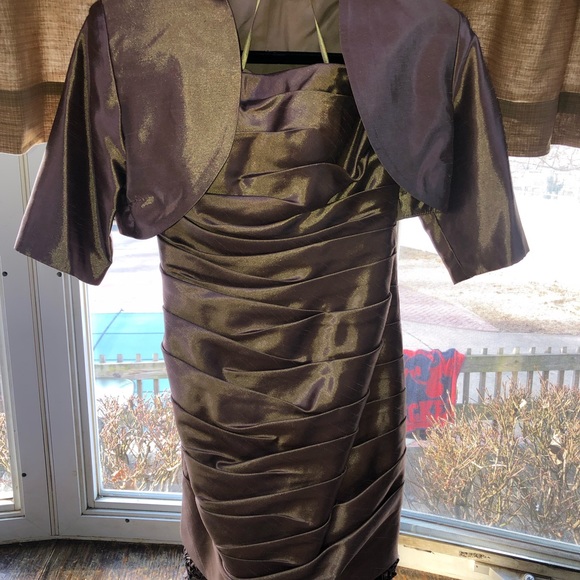 AZURE BROWN FORMAL DRESS - Picture 5 of 6